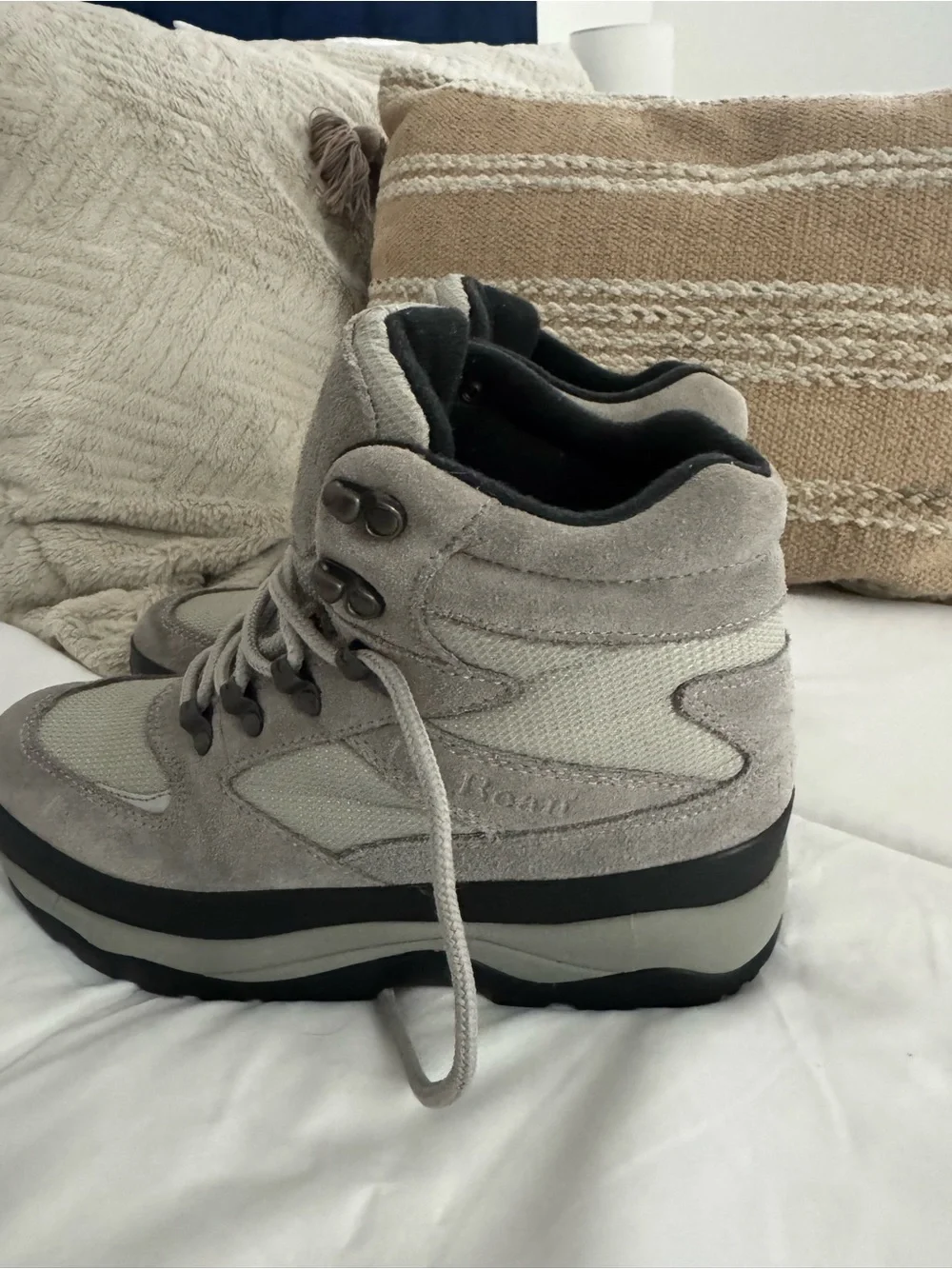 L.L. Bean Men's Gray Suede Hiking Rain & Snow Boots
